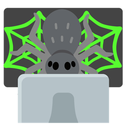 spider and laptop