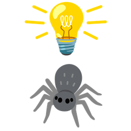 spider and light bulb