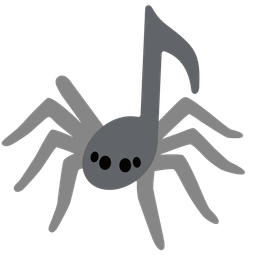 spider and musical notes