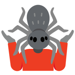 spider and person shrugging