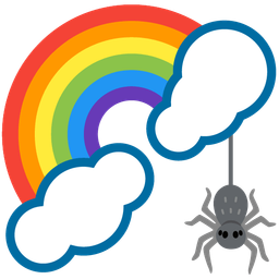 spider and rainbow
