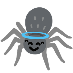 Spider and Smiling face with halo