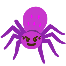 spider and smiling face with horns