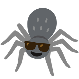 spider and smiling face with sunglasses