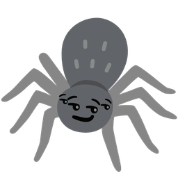 spider and smirking face