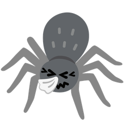 spider and sneezing face