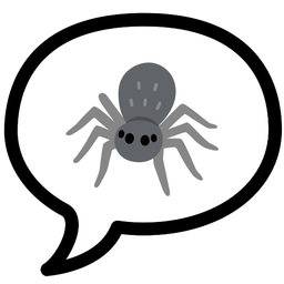 spider and speech balloon