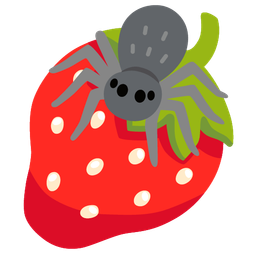 spider and strawberry