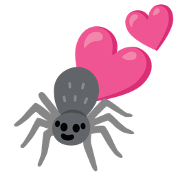 spider and two hearts