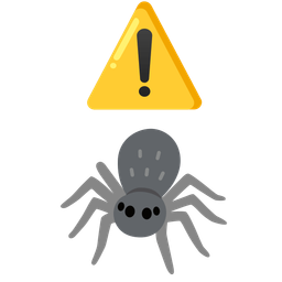 spider and warning