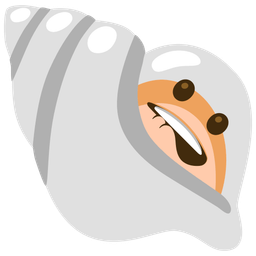 spiral shell and biting lip