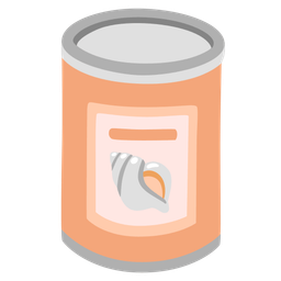 spiral shell and canned food