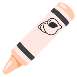 spiral shell and crayon