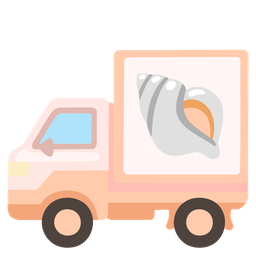 spiral shell and delivery truck
