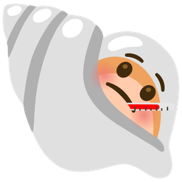 spiral shell and face with thermometer