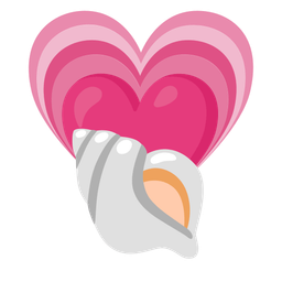 spiral shell and growing heart