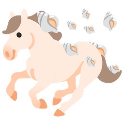 spiral shell and horse