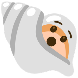 spiral shell and hushed face