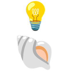 spiral shell and light bulb