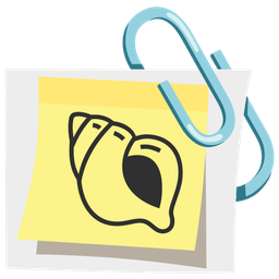 spiral shell and linked paperclips