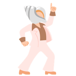 spiral shell and mirror ball