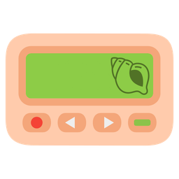 spiral shell and pager