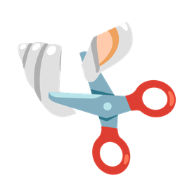 spiral shell and scissors