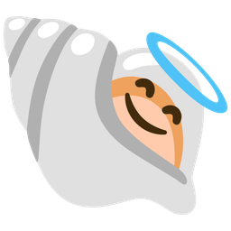 Spiral shell and Smiling face with halo