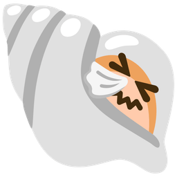 spiral shell and sneezing face