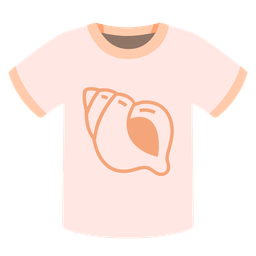 spiral shell and t-shirt