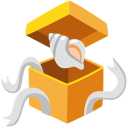 spiral shell and wrapped gift