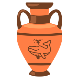 spouting whale and amphora