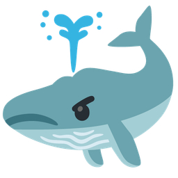 spouting whale and angry face