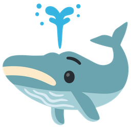 spouting whale and anguished face