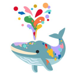 spouting whale and artist palette