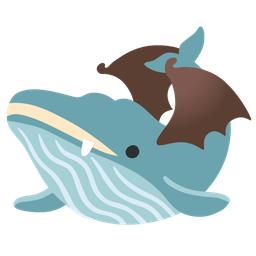 spouting whale and bat