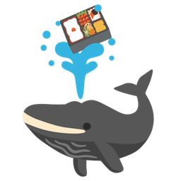 spouting whale and bento box