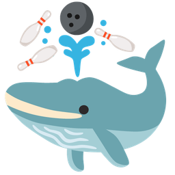 spouting whale and bowling