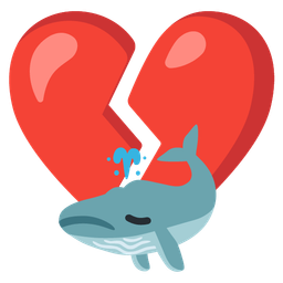 spouting whale and broken heart