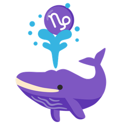 spouting whale and Capricorn