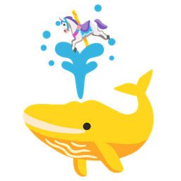 spouting whale and carousel horse