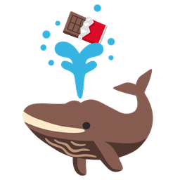 spouting whale and chocolate bar