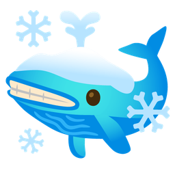 spouting whale and cold face