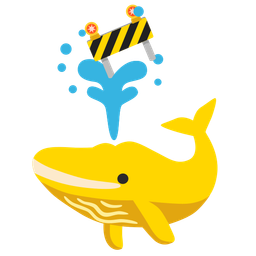 spouting whale and construction