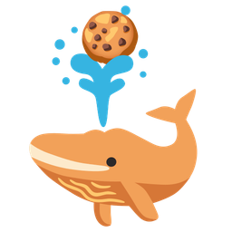 spouting whale and cookie