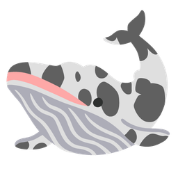 spouting whale and cow face