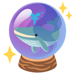 spouting whale and crystal ball