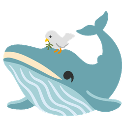 spouting whale and dove