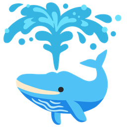 spouting whale and droplet