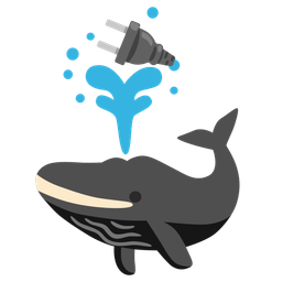 spouting whale and electric plug